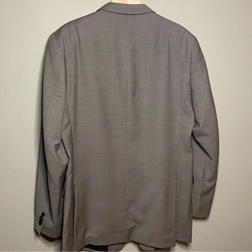 Tommy Hilfiger Sport Coat Blazer Men 44L Tan Brown 100% Wool Two Button